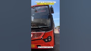 Somnath To Nathdwara in GSRTC New Sleeper bus 🚌 #shorts #gsrtcnewsleeperbusshorts #gsrtc #ytshorts