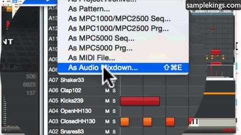 MPC STUDIO & MPC RENAISSANCE OS 1.9 DVDs : 37 File Menu Items
