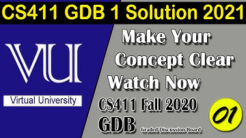 CS411 GDB 1 Solution 2021 | CS411 Fall 2020 | Virtual University | AM Knowledge Official
