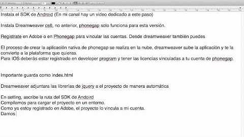 Crear primera aplicación app iPhone con Dreamweaver CS6 y Phonegap