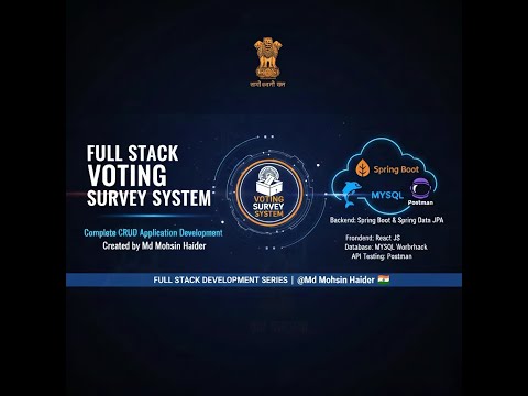 Voting Survey System | Full Stack Project | Spring Boot, React JS & MySQL