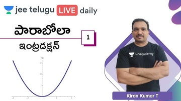 JEE Maths: Parabola L1 | Introduction | JEE Telugu | Kiran Kumar T