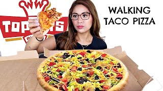 WALKING TACO PIZZA FROM TOPPERS MUKBANG