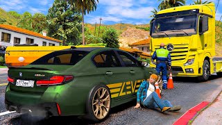 картинка: ОПЕРСКАЯ ЕЗДА В GTA 5 - ШКОЛЬНИК РАЗБИЛ M5 CS! ПОПАЛ В ДТП НА BMW M5 ТАМАЕВА! 🌊ВОТЕР