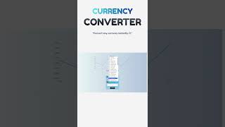 Currency Converter in JavaScript 💱 | HTML CSS JS #shorts