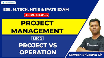 Project Management | Lec 2 | Important for ESE Non Tech, NITIE, iPATE & M.Tech Exam