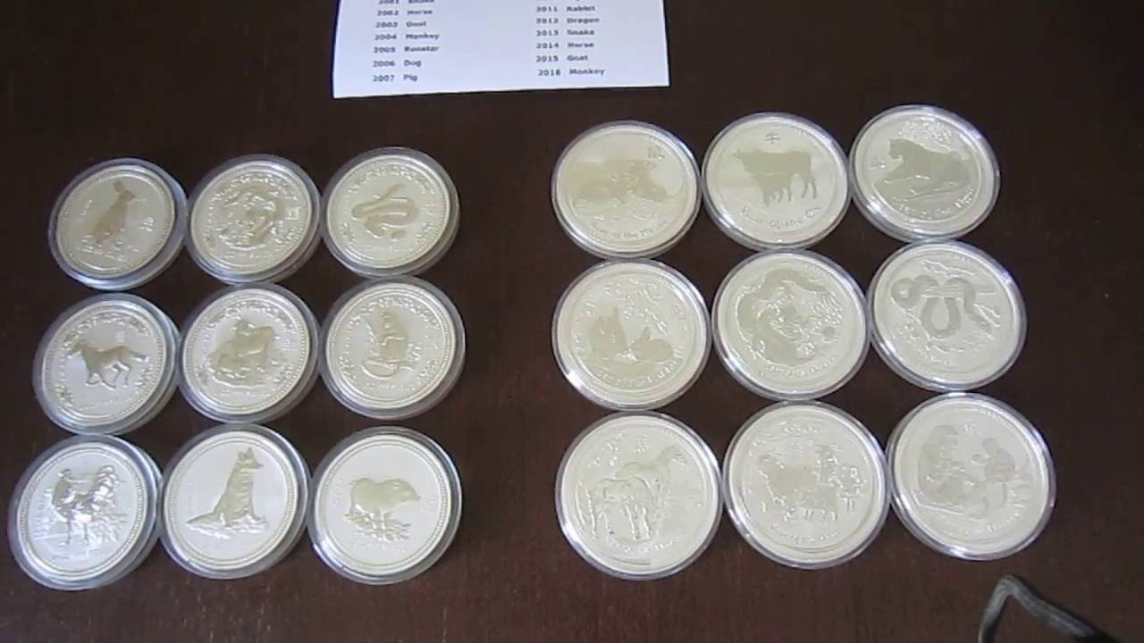 10 oz Siver Lunar Coins 