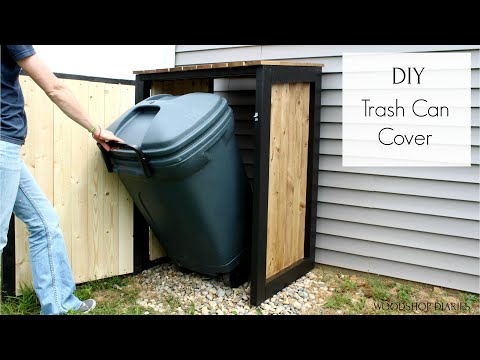 How to Build a Trash Can Cover {EASILY From 1x4s and 2x4s!} 