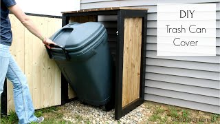 How to Build a Trash Can Cover {EASILY From 1x4s and 2x4s!}