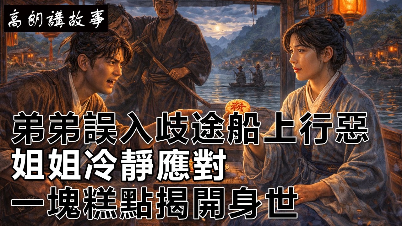 民間故事：弟弟誤入歧途船上行惡，姐姐冷靜應對，一塊糕點揭開身世｜高朗講故事