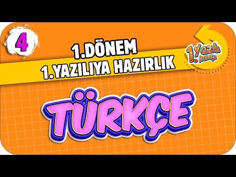 4.Sınıf Türkçe 1.Dönem 1.Yazılıya Hazırlık | 2021 📝