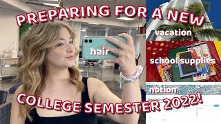 PREPARING FOR A NEW COLLEGE SEMESTER 2022! mentally & physically preparing for senior year