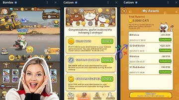 How To Withdrawal Rewards Catizen Airdrop Premium Pass S2 ? CATI Token , Bombie Token , Cattea Token