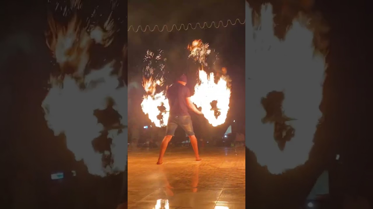 Amazing Fire stunts at Dubai Desert Safari 