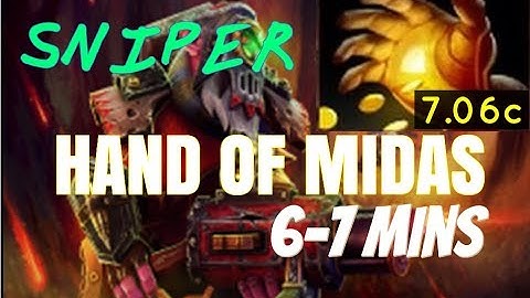 Dota 2 How to Jungle 7.06c - Sniper 6 mins Hand of Midas - Radiant Guide