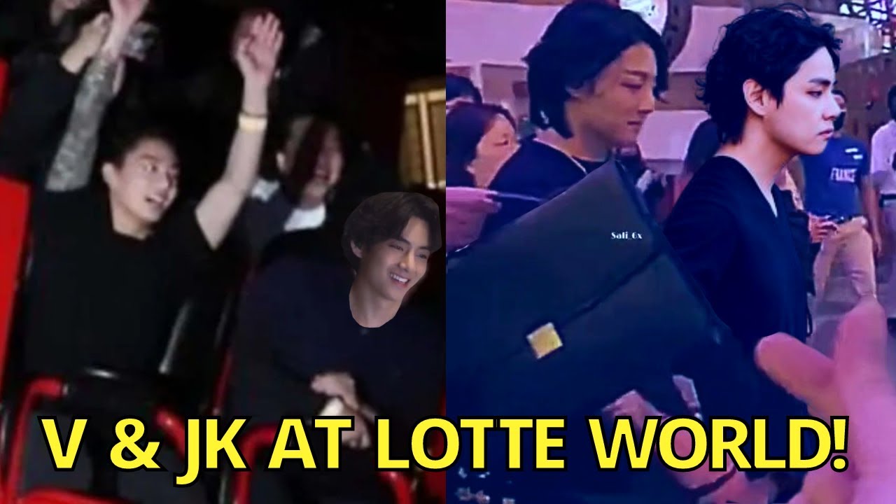 Jungkook & Taehyung Spotted At Lotte World Amusement Park In Seoul, Taekook  Bts Jimin Suga Live V Rm - Youtube