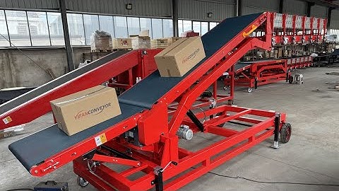 Flexible Truck Loading Conveyor Belt Mobile on Tyre and Wheels