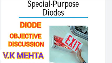 SPECIAL PURPOSE DIODES||MCQ DISCUSSION||V.K MEHTA||CHAPTER-07