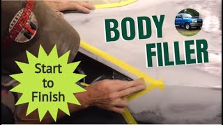 How to Sand Body Filler / Bondo Straight - From Start to Finish