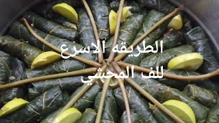 محشي ورق العنب واسهل طريقه للف وتحدي والفيديو مبيكدبش 