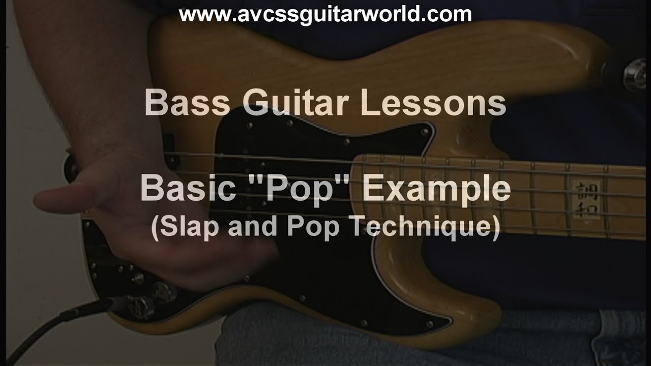 Bass Guitar Lessons, The Pop Part of the Slap and Pop Technique YouTube