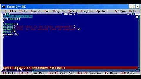 C Programming tutorial - 4 - Facing basic errors and new line ,tab function