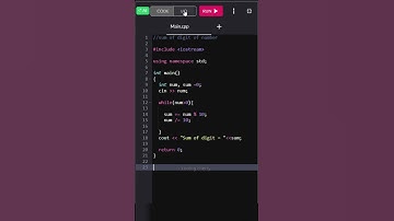 C++ Program to find sum of all digit of a number #shorts