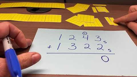 Base 5 addition manipulatives