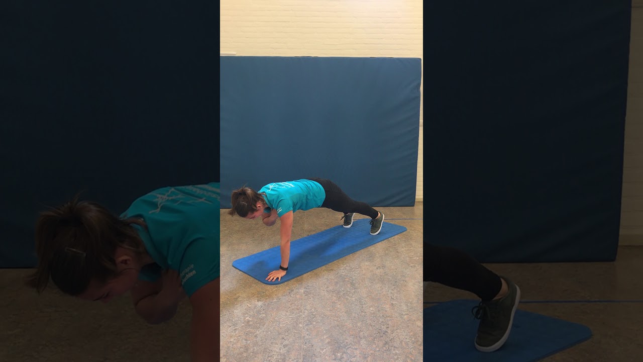 Plank op handen en voeten en schouders aantikken - YouTube