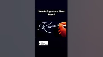 How to sign a signature like a BOSS