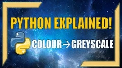 Converting An Image From Colour To Greyscale Using Python!!