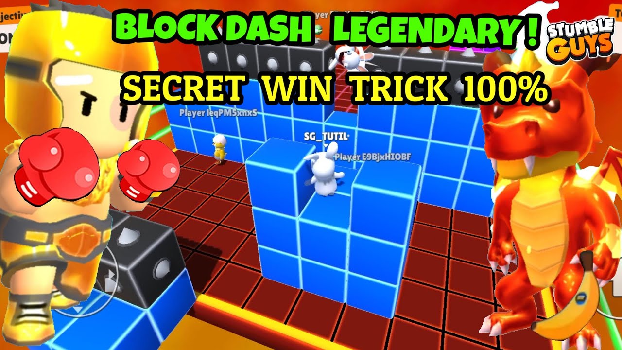 Trick new map block dash legendary #stumbleguys