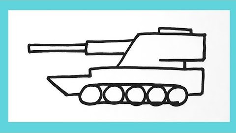 Drawing a tank, easy drawing. | วาดรูป รถถังแบบง่ายมาก ,,,