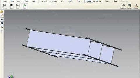 Solid Works-video 3D 3Dview shelf in three levels of capacity up to 1200 kg
