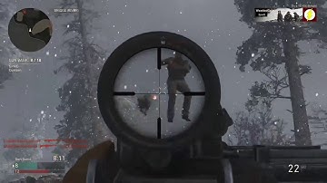 Call of Duty: WWII- No scope wallbang headshot