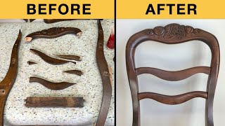 Shattered Old Chair Repair using 3 Glues - Furniture Restoration by Fixing Furniture screenshot 5