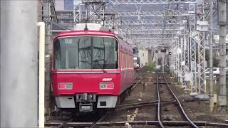 ［普通の更新に］3500系3514F　前照灯点灯→笠松発車　2200系2207F　笠松停車