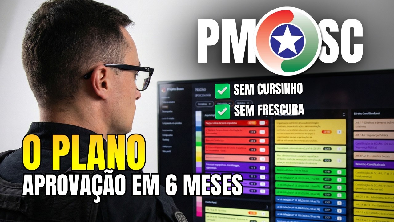 O Plano para passar na PMSC em 6 meses (sem cursinho e sem frescura)