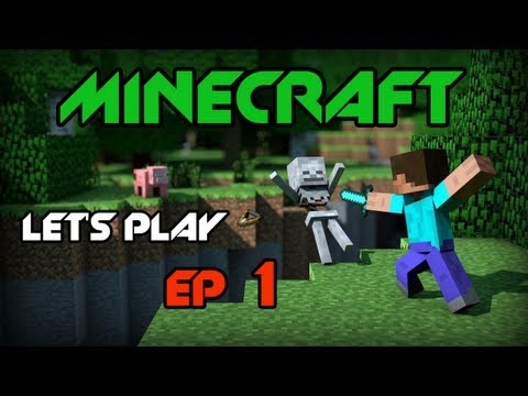 Let's Play Minecraft - episode 1 - Surviving The Night