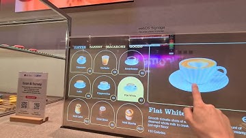 Transparent OLED Touch Signage at CAFE & BAKERY @IntegratedSystemsEurope