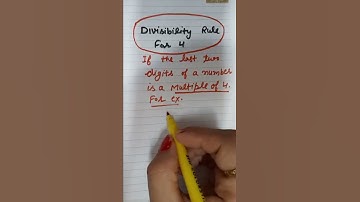 maths#Divisibility rule for 4#shortsvideo #knowledge