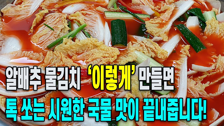 알배추 물김치 '이렇게' 만들면 톡쏘는 시원한 국물맛이 끝내줍니다!