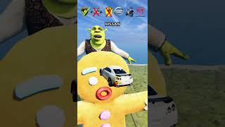 Carros vs personajes de Shrek #beamng #beamngdrive #game #juego #carros #car