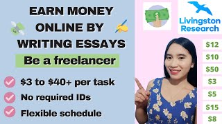 EARN MONEY ONLINE AS A FREELANCER | Livingston Research Freelance Application Process screenshot 1