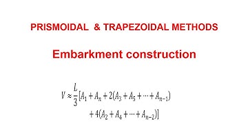 Earthwork calculations using Prismoidal and Trapezoidal  volume formulas