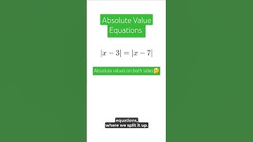 Solving Absolute Value Equations with absolute values on both sides #maths #algebra #math