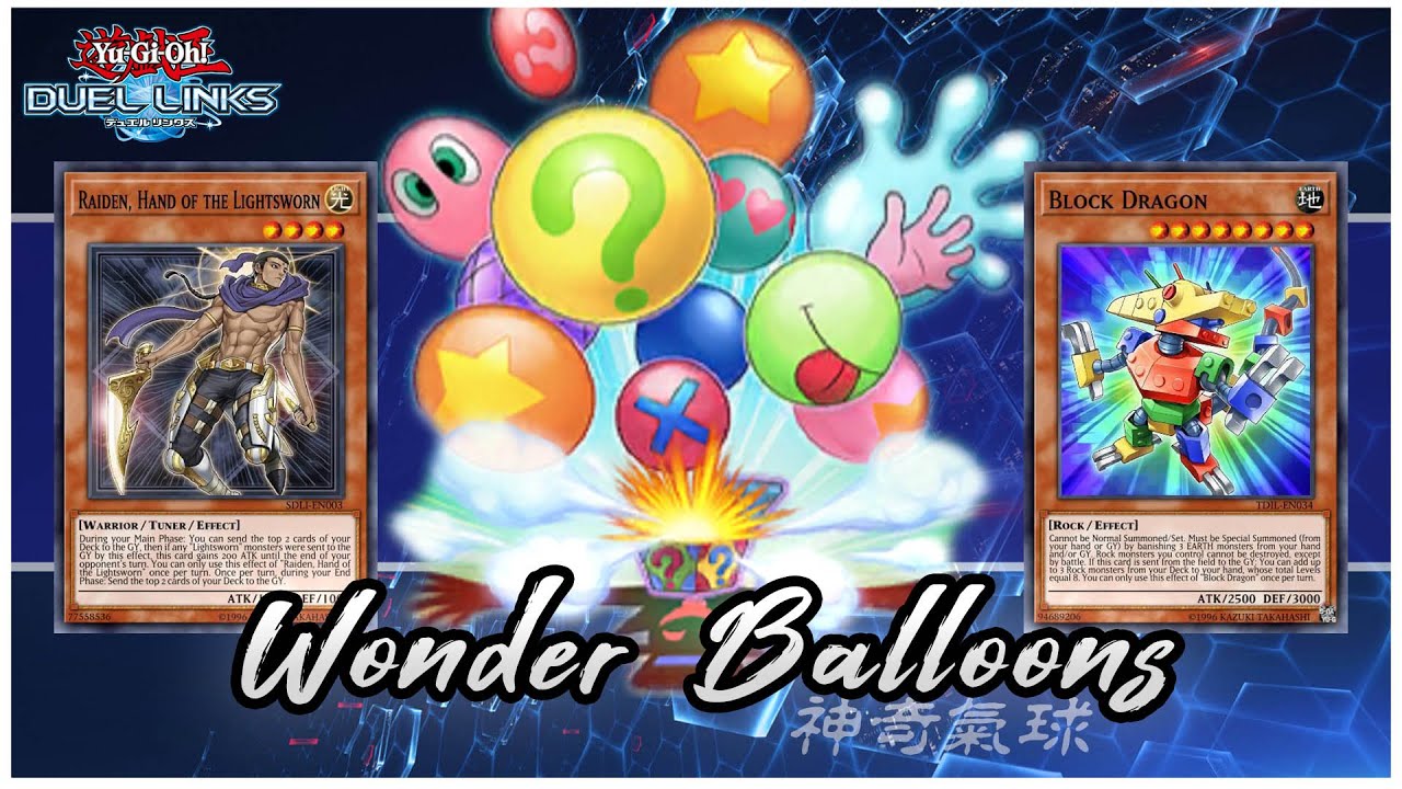 Block Dragon's Wonder Balloons[Yu Gi Oh! Duel Links] YouTube