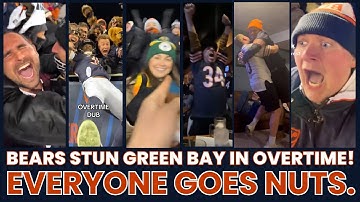 Bears BEAT the Packers in OVERTIME! Everyone Goes Nuts. (Wild Rivalry Reactions Set to Epic Music)