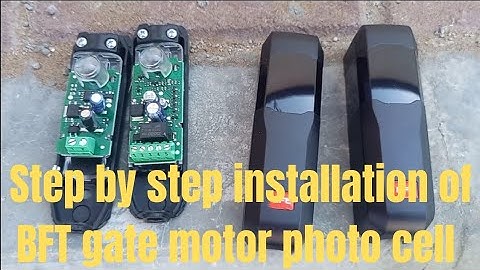 how to install bft sliding gate motor photo cell
