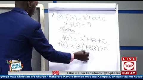 How to find constants in a function by Lubega David Stephen